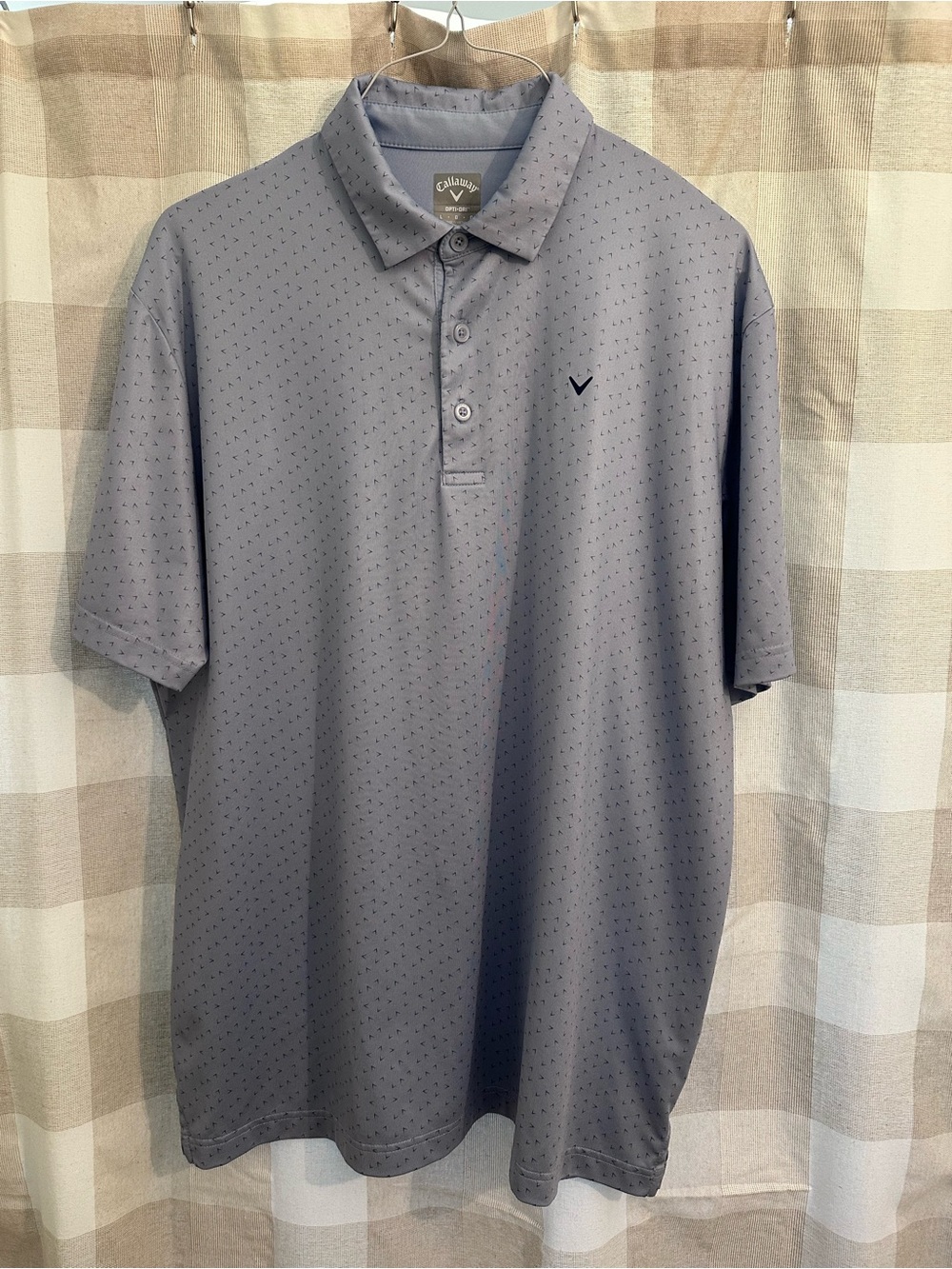 Callaway Men’s Gray Micro-Print Performance Polo